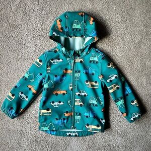 Cat & Jack Green Jacket with Vehicle Design